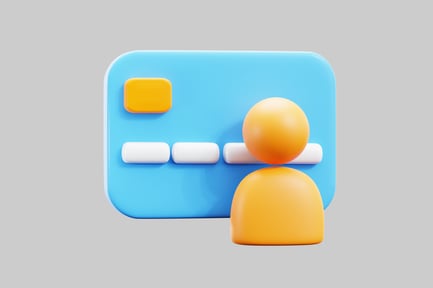 Preview: Credit card with customer icon