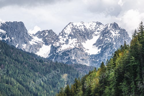 Preview: The view of a snowcapped mountain