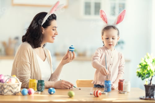 Preview: family preparing for Easter