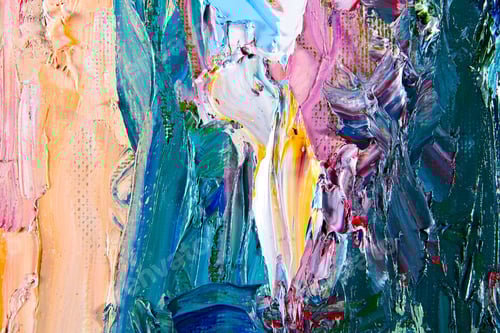 Preview: fragment of my painting. Oil on canvas. abstract painted background. focus on brushstrokes