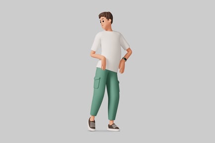 Preview: A man stands in a relaxed pose.