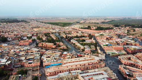 Preview: Aerial drone view of Marrakesh, Morocco