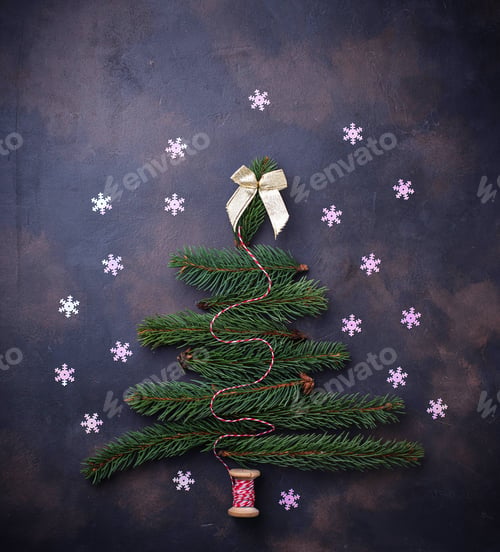 Preview: Christmas tree from a fir branches