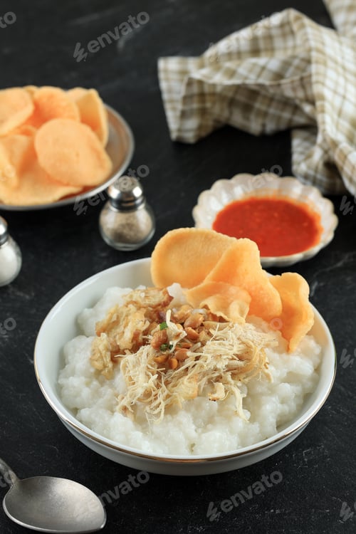 Preview: Bubur Ayam Indonesia Chicken Porridge
