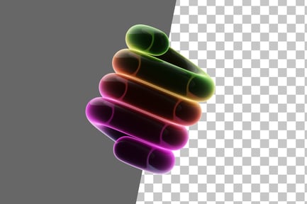Preview: Spring Neon Abstract 3D Icon