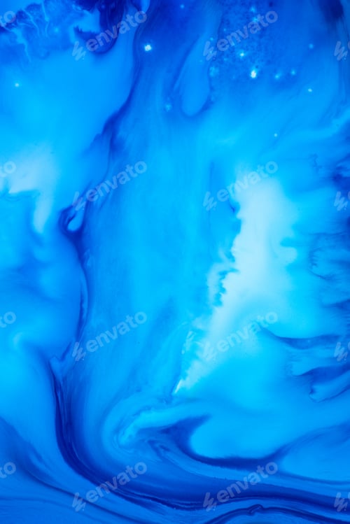 Preview: Abstract flow of liquid paints in mix