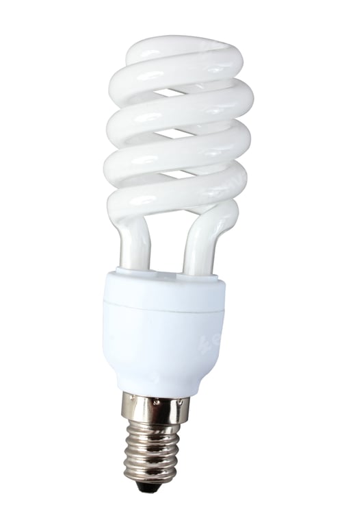 Preview: Energy saving lamp on a white background