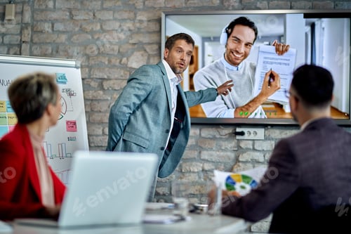 Preview: Group of entrepreneurs having a business meeting in the office.