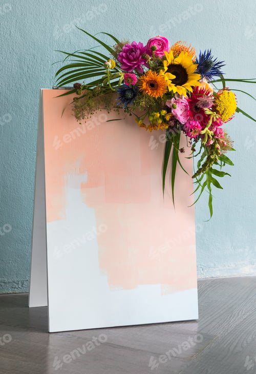 Preview: Flower decorated board