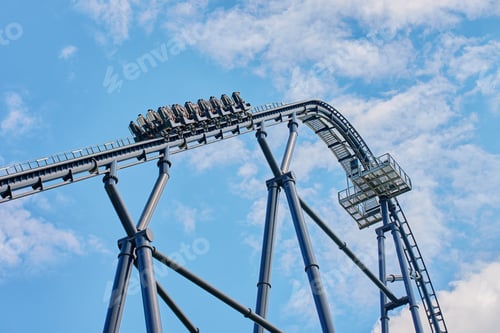 Preview: Roller coaster attraction in amusement park