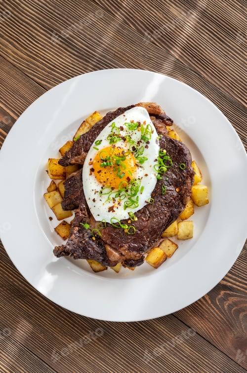 Preview: Beefsteak with fried egg