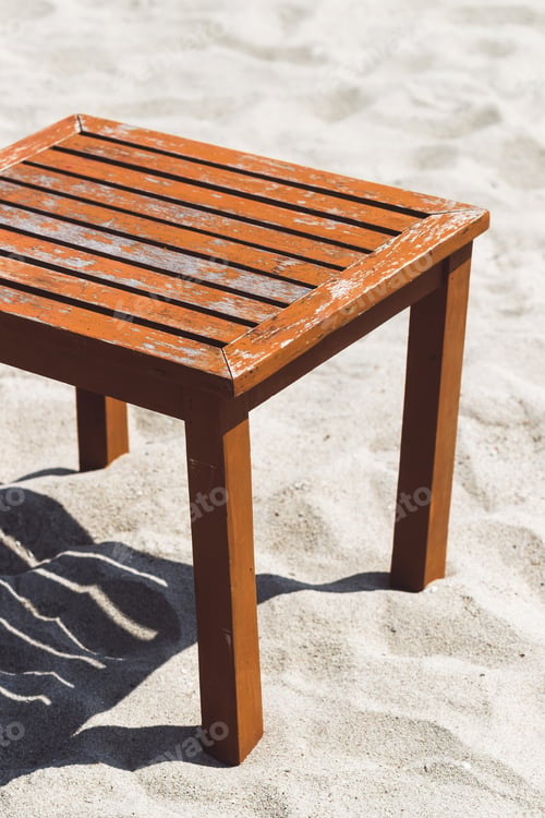 Preview: Beach furniture on white sand