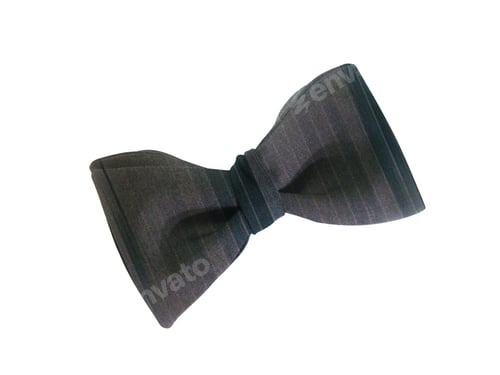 Preview: Classic Striped Bowtie on White Background