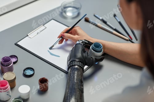 Preview: Woman with disability learning to paint