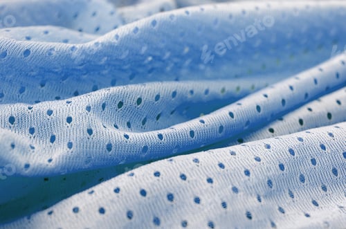 Preview: Blue mesh sport wear fabric textile background pattern