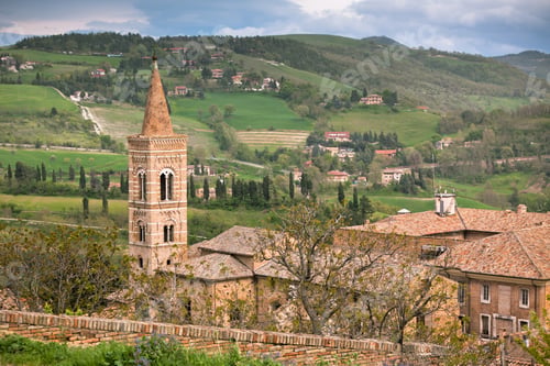 Preview: Old Urbino, Italy, Cityscape at Dull Day
