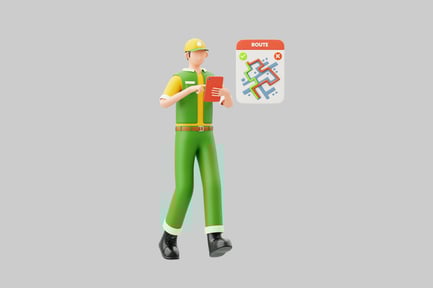 Preview: Delivery worker route planner avatar