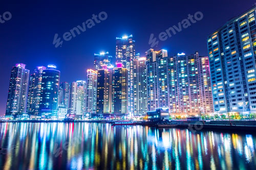Busan city at night