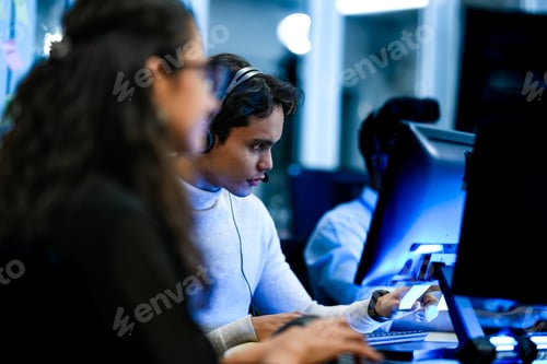 Preview: Technical support specialist executing active listening protocols during complex software