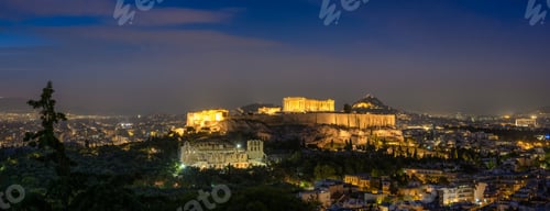 Preview: Parthenon Temple and Amphiteater are ancient architecture at the Acropolis, Athens, Greece