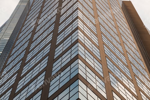 Preview: Angled perspective of tall glass-panel building