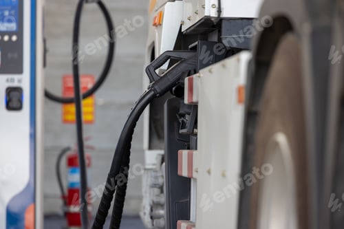 Preview: EV charging and semi truck electric vehicle, Electric vehicle semi truck trailer