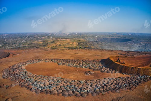 Preview: Huge mounds of waste iron ore near the quarry