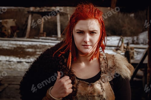 Preview: Viking girl. Reconstruction of a medieval scene