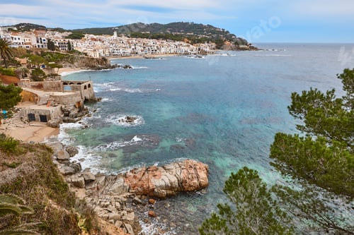 Preview: Picturesque village of Calella de Palafrugell. Girona, Catalonia, Spain