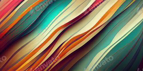 Visualização: Ondas coloridas fluidas abstratas em tons de verde e marrom