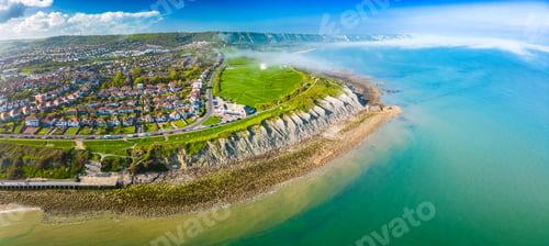 Preview: Aerial view of the english coast in Folkestone, Kent