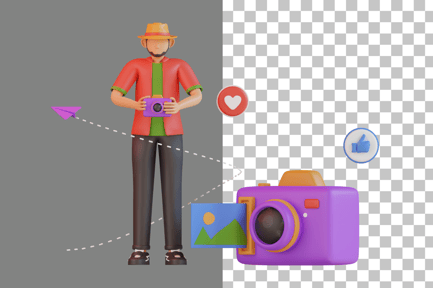 Preview: Travel Diary 3D Illustration