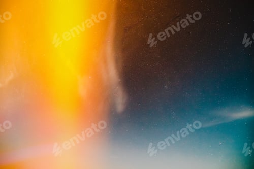 Preview: Colorful flare flash haze on starry sky. Sky Stars. Starry Sky Background Backdrop