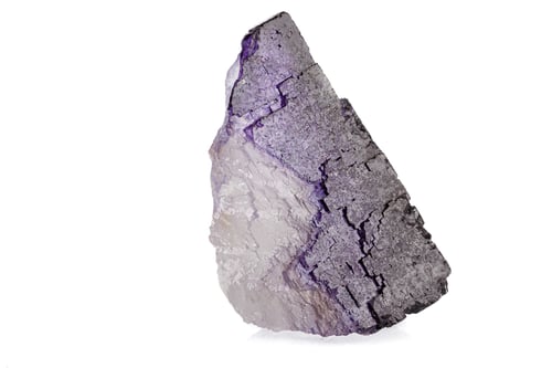 Preview: macro stone mineral fluorite on a white background