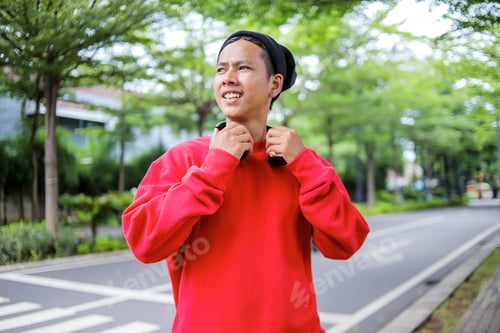 Preview: Man Wear Casual Clothing Enjoying Summer