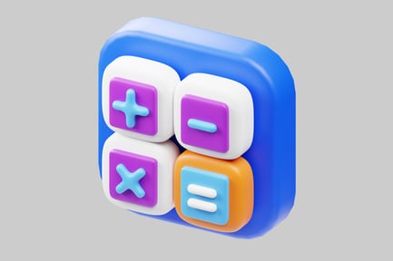 Preview: Colorful calculator math icon