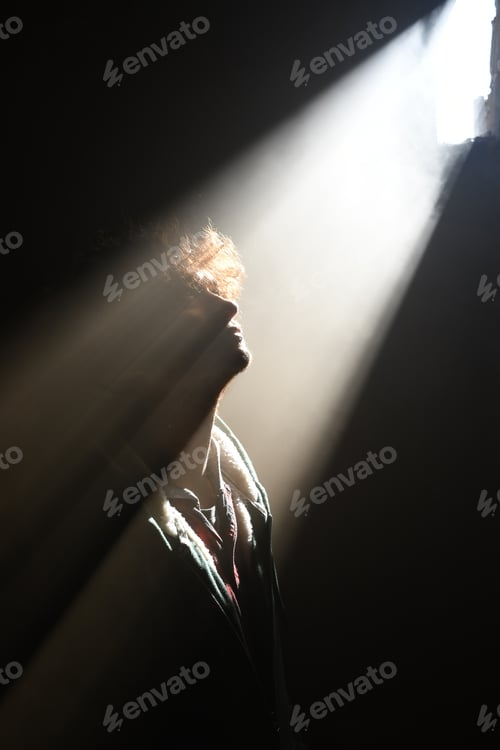 Preview: Portrait of a man in light and shadow