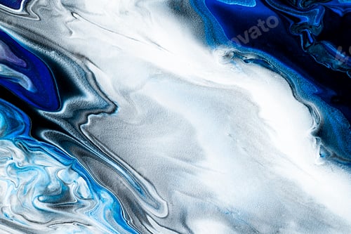 Preview: Blue marble swirl background DIY abstract flowing texture experimental art