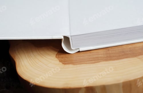 Preview: handmade photo album binding close up
