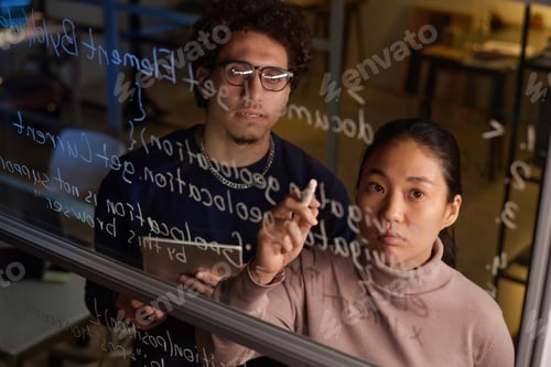 Preview: Biracial Programmers At Work In Evening