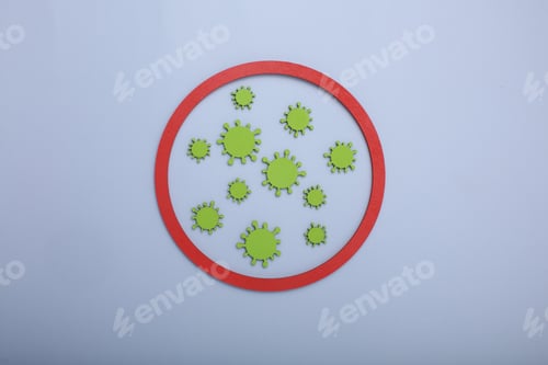 Preview: virus defence concept, barrier against virus infection.
