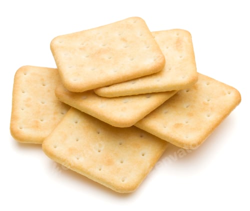 Preview: Dry cracker cookies isolated on white background cutout
