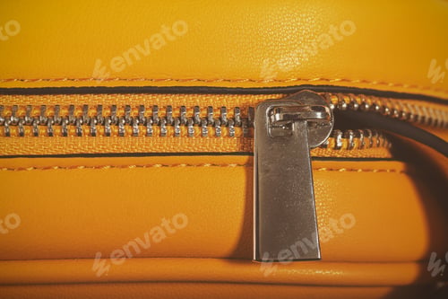Preview: Zipper On Yellow Leather Bag