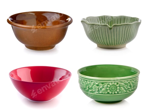 Preview: Empty bowl isolated on a white background