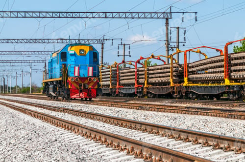 Preview: Train with special track equipment at repairs