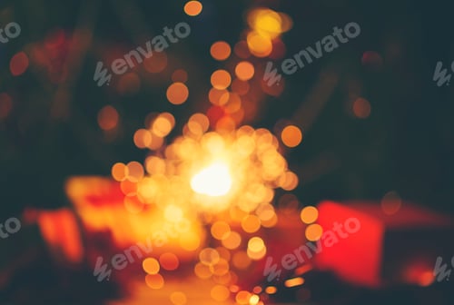 Preview: Red luxury New Year gift. Christmas gift. Happy New Year 2018. Christmas background