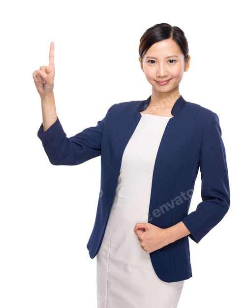 Preview: Businesswoman finger point out