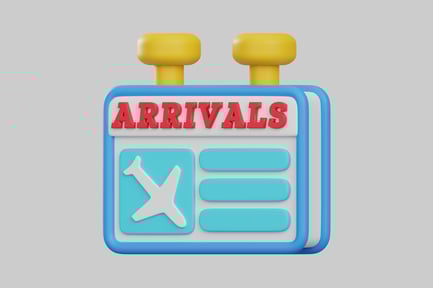 Preview: Airport arrivals display board illustration