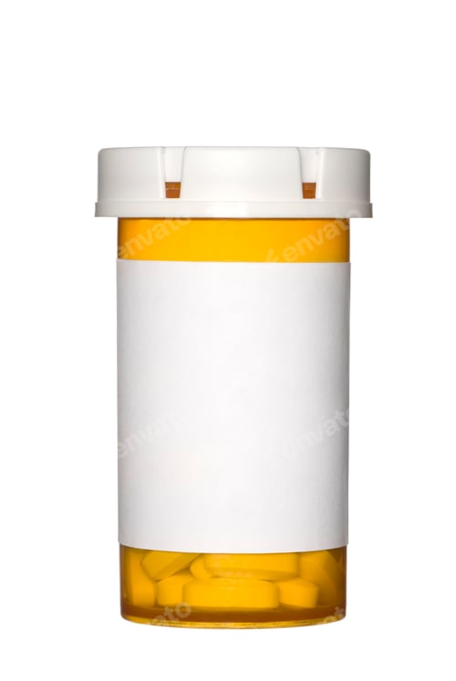 Preview: Pill bottle on white background