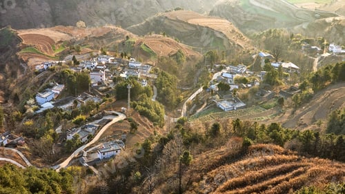 Preview: Aerial view of Damakan in Dongchuan District, Kunming City, Yunnan, China